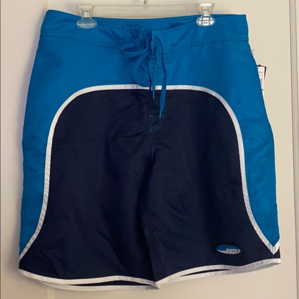 NWT Nautica men’s blue swimming trunks size: 36